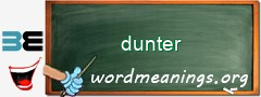 WordMeaning blackboard for dunter